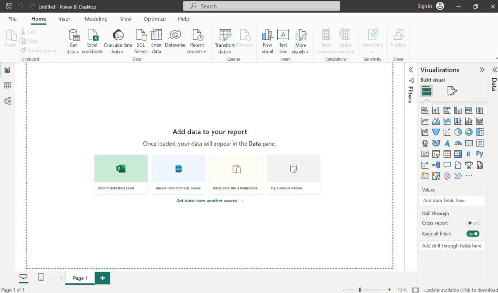 How to create a PowerBI Dashboard: Adding data to Mammoth