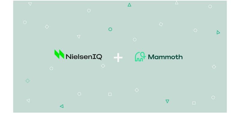 The NielsenIQ and Mammoth logos side by side, joined by a plus sign