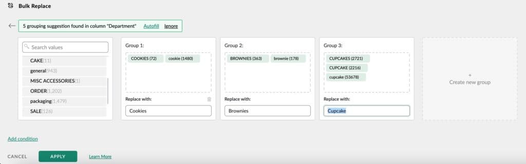 Data Cleaning in Excel: Bulk Replace in Mammoth