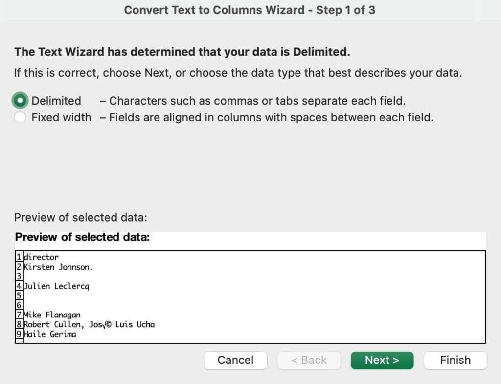 Data Cleaning in Excel: Splitting delimited data in Excel