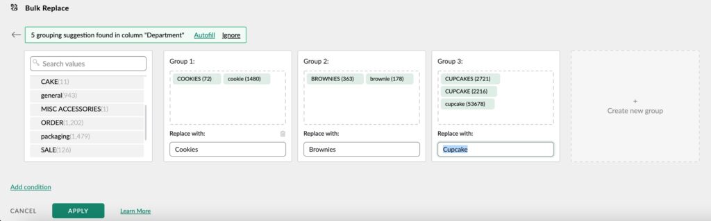 Data Cleaning in Excel: Bulk Replace in Mammoth