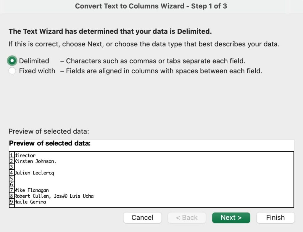 Data Cleaning in Excel: Splitting delimited data in Excel