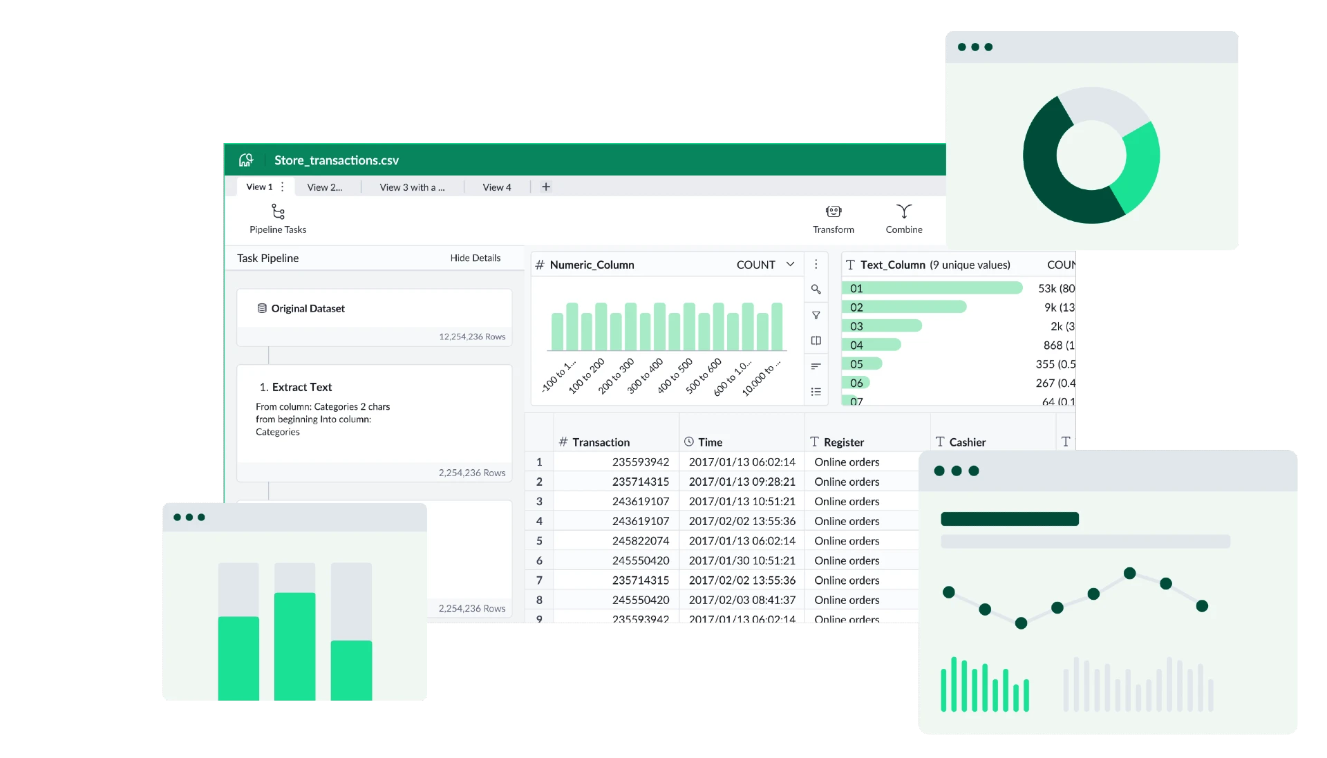 Data visualizations with Mammoth’s ETL tool for no-code teams