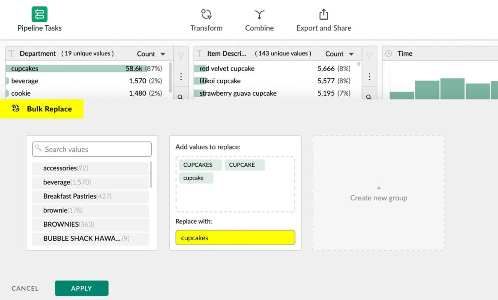 Data preparation tools: Setting up a data transformation task and pipeline in Mammoth