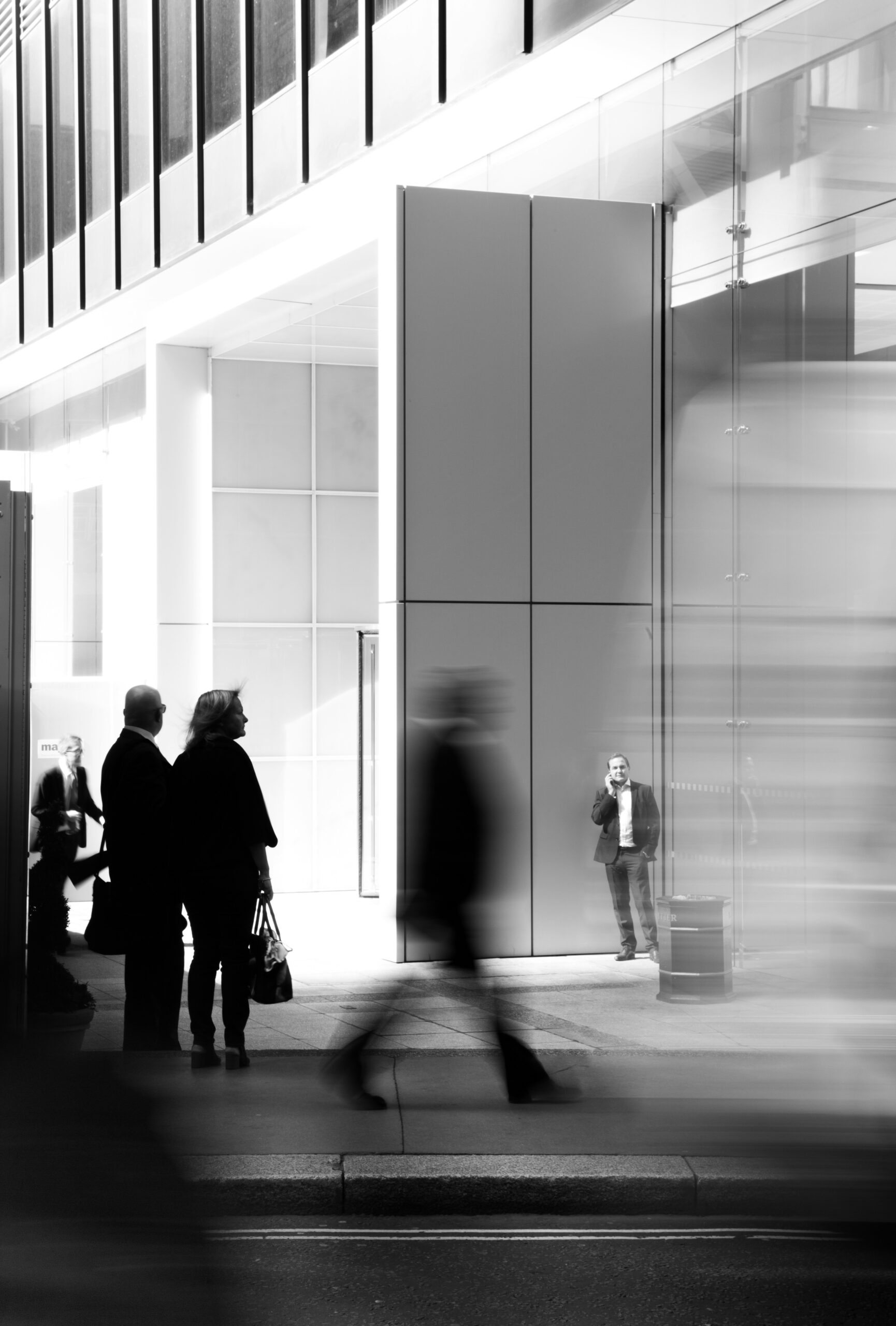 Business people on a city street