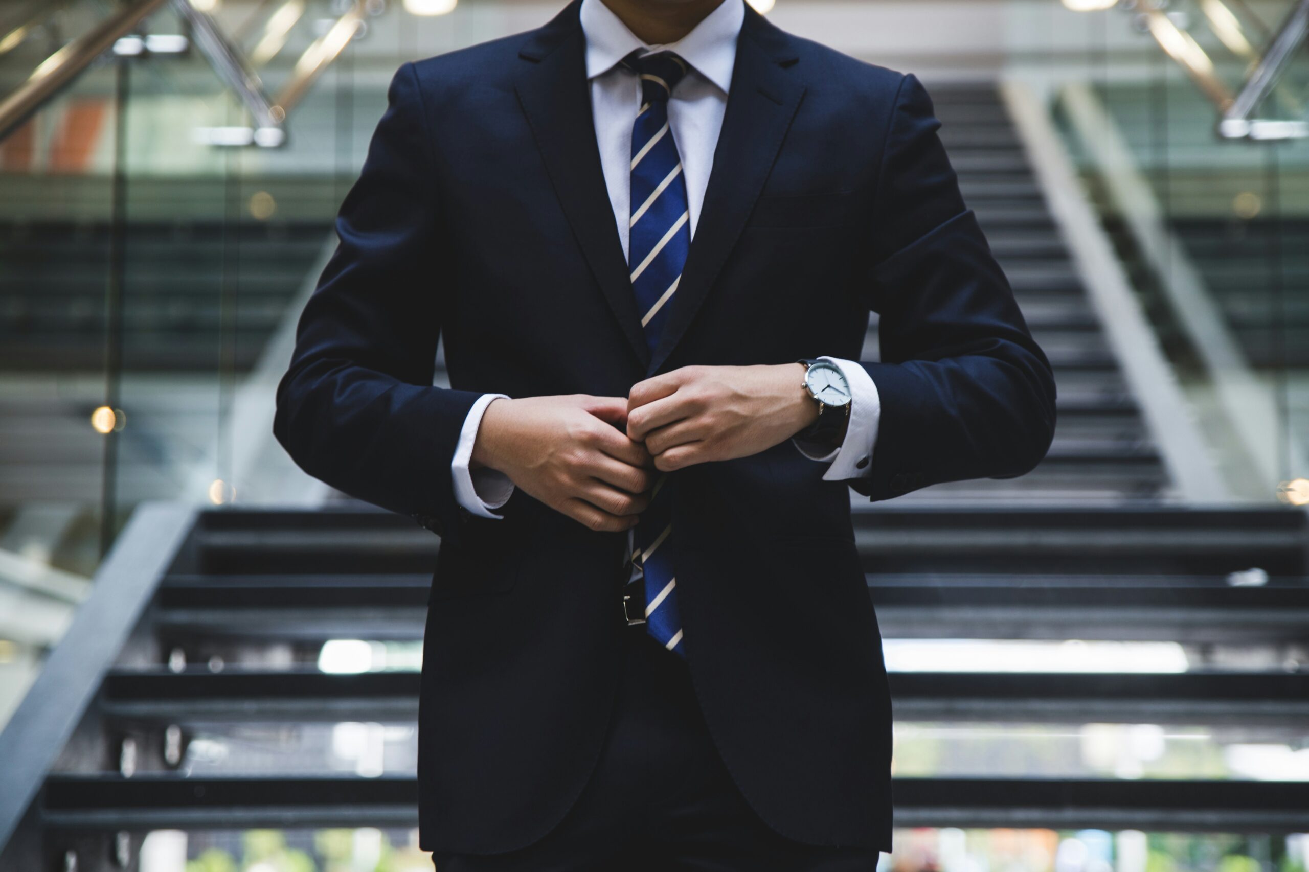 Financial professional in suit